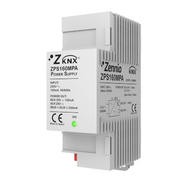 KNX power supply 160mA plus 29VDC ancillary power supply. Vin: 230VAC